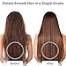 Straightener Hair Comb Brush, 2-in-1 Straightening Curling Brush for Women, Heat Comb Hair Straightener 30s Fast Heating with 5 Temp Settings & Anti-hot Comb for Home, Salon, White