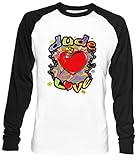 Mejor calidad Tipo Amor Lucha Unisex Blanca De Béisbol Camiseta Hombre Mujer Baseball T-Shirt