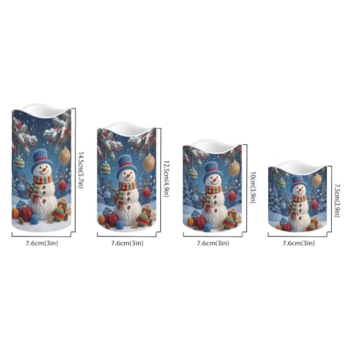 Image of Vintage Christmas Color Changing Electric Candles, 4 Pack