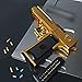 YoeDirect Shooting Toy Pull Back Action Jump Ejecting Magazine Pistol Toys Foam Blaster for 8 Years+ Children Boys & Girls, Gold