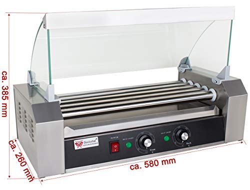 Hot Dog Maker Beeketal ‚BH5WG‘ Profi Hot Dog Grill