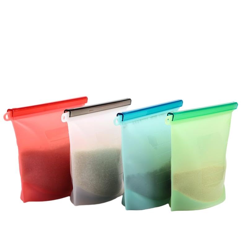 Amazon｜KJOET シリコンバッグ シリコン 食品保存パック ジップバッグ