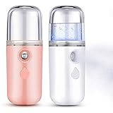 2 Pieces Pocket Size Automatic Nano Mister Facial Spray Bottle for Home, Banks, Office, Car, Keys, Mobile and Personal Care