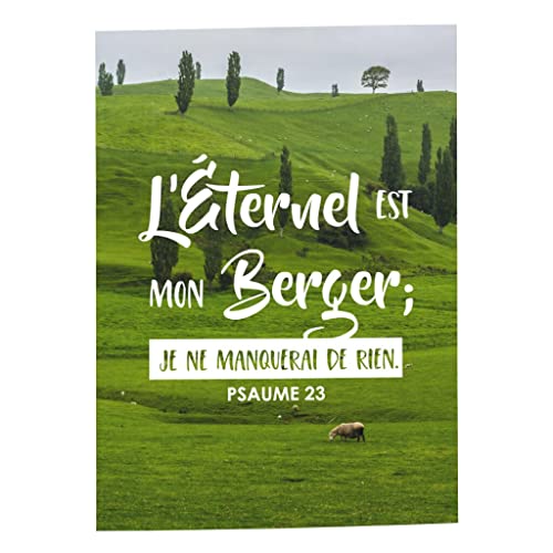 Poster Psaume 23 L'éternel est mon Berger cadeau idéal pour baptême et fête