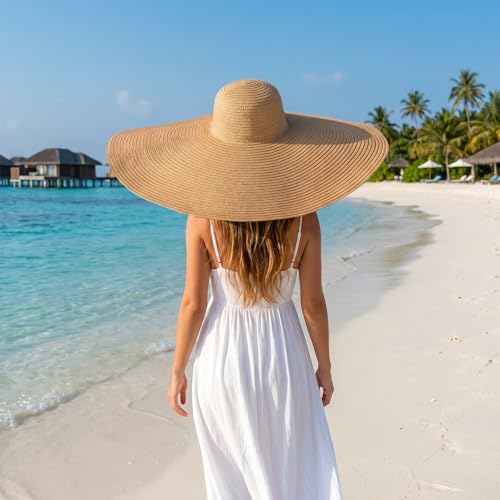 Sombrero Playa Grande Plegable Visera Ancha Verde miniatura 7