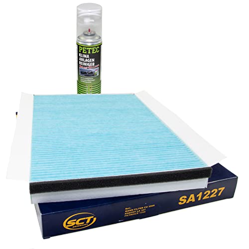 Filtre d'habitacle SA1227 + nettoyant pour climatisation 500 ml PETEC