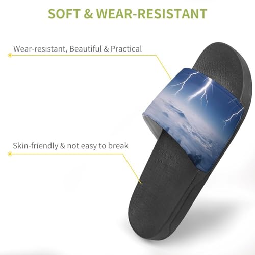 Thunder Storms Over Sea Non Slip Slides Sandals for Women Men Quick Drying Shower Shoes for Bathroom Pool Beach3