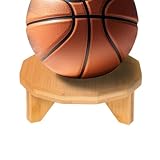 Basketballständer aus Holz – perfekter Souvenirständer für Volleyball-Basketball-Sammlung – ideal für Jugendwohnheime, Wohnzimmer, Garagen, Bowlingbahnen