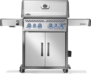 Napoleon Rogue PRO-S 525 Propane Gas Grill with Infrared Side and Rear Burners, Stainless Steel, Durable 6-Burner BBQ