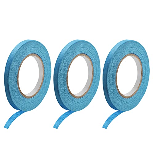 DMiotech 3Pcs 0.28 inch x 21 Yards Masking Tape Painters Tape Rolls for Crafts, Labeling, DIY Decorative Light Blue