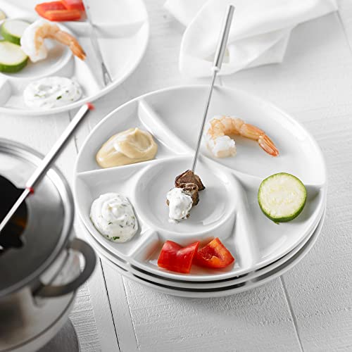 St/4 Round Fondue Plates #TOP1