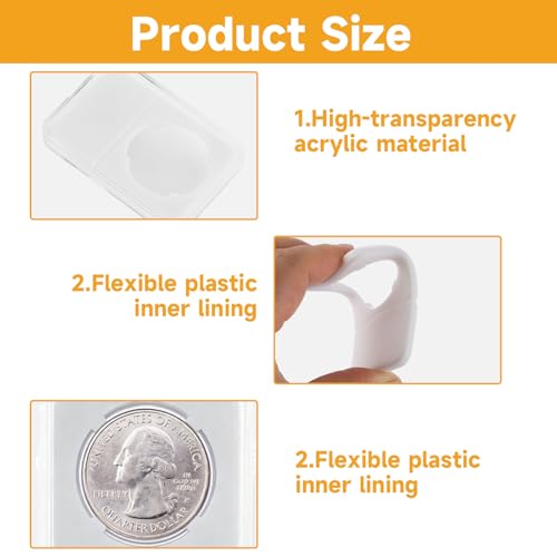 30 piezas y soporte para monedas de 38mm miniatura 3