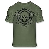 Disc Golf Skull Crossbones T-Shirt - Disc Golfing Skull Logo Shirt - Soft Blend T - A125