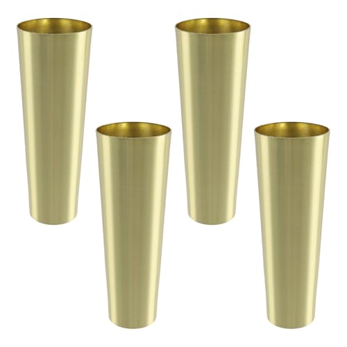 FarBoat Bar Stool Leg Extenders, Conical Furniture Legs Cover 4Pcs, Metal Chair Leg Extenders for Height, 3.9 Inch Furniture Legs for Table Chair Sofa, 3.9