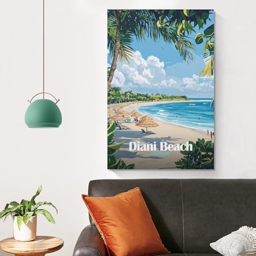 Impression sur toile Diani Beach Kenya 50x75 cm décoration murale