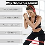 Resistance Bands for Working Out (Set of 5) – Elastic Bands for Exercise & Physical Therapy – Loop Resistance Bands for Glutes, Home Workouts, Yoga, Pilates, Stretching & Legs - Image 5