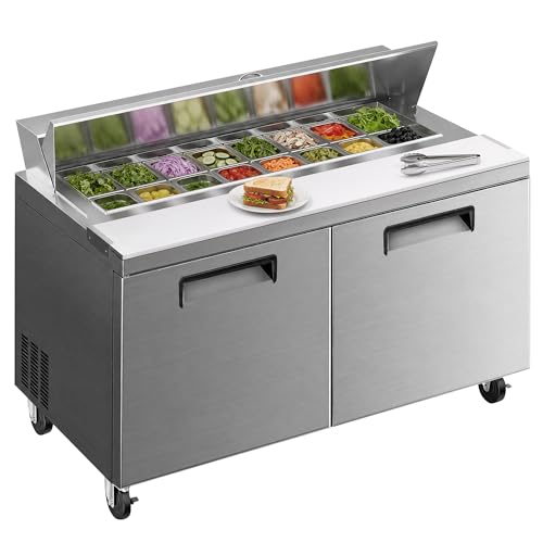 Image of 60 inch Commercial Sandwich Prep Table Refrigerator, 16.33 Cu.Ft