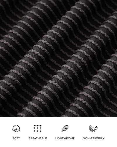 Image of PRETTYGARDEN Women's Textured Oversized Button Down Shirts