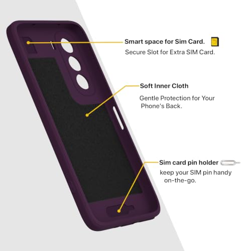 Image of Outlouders Back Cover for Realme P4x 5G Soft Matte Silicone Cover with Slim Fit | Mag-Safe Logo (Not Mag-Safe Compatible) | Shockproof | Camera Protection Bumper Case (Purple)