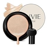 Vincofoo Luvie Glow Foundation Cushion, Mushroom Head Air Cushion Cc Cream, Luvie Face Foundation, Long-Lasting Moisturizing Concealer Brighten, Even Skin Tone for All Skin Types