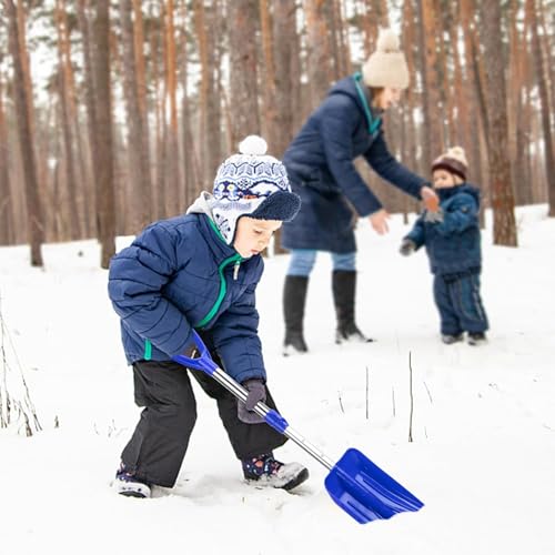 70-85CM Kinderschneeschaufeln - Kleine Schneeschaufel Kinder -Teleskop Schaufel Plastik,Tragbar und abnehmbar Schneeschieber, Kinderschaufel für Draußen