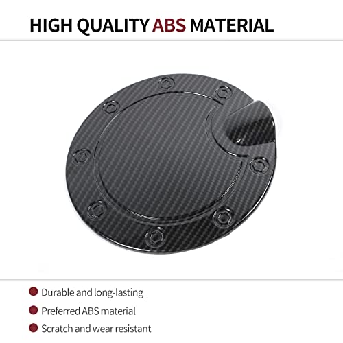 Jeliker Gas Fuel Filler Door Tank Cap Cover Trim Abs Exterior Accessories For Chevrolet Silverado & Gmc Sierra 2014-2018 Carbon Fiber #TOP3