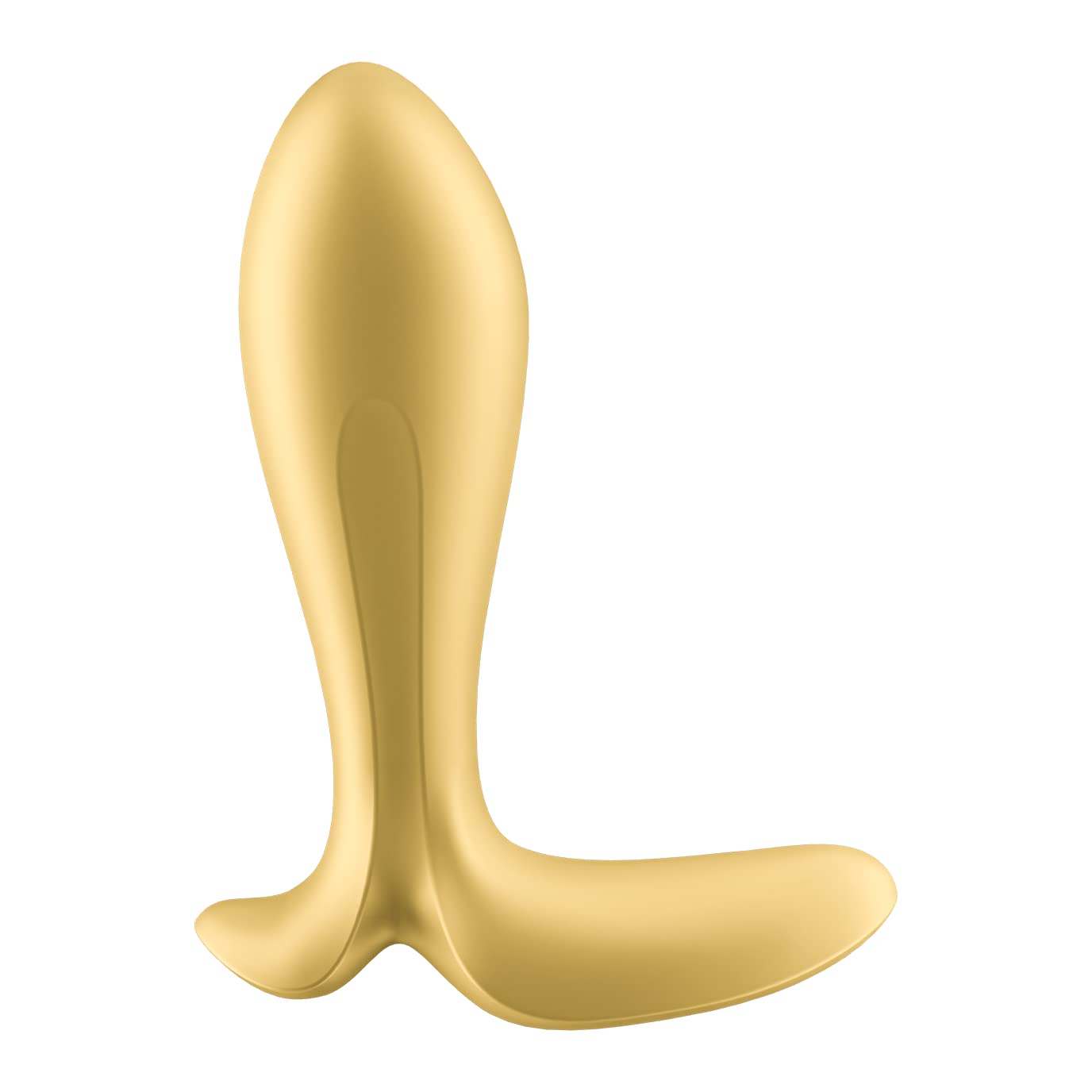 Satisfyer, vibrador, vibrador anal, 'Intensity Plug', 8,8 cm, silicona respetuosa con el cuerpo, resistente al agua (IPX7), controlado por app, color:Gold