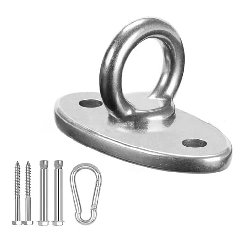 Naapesi Gancho Techo, Acero Inoxidable Colgador Columpio, Gancho para Columpio, Ganchos Resistentes para Hamaca, Cuerda de Yoga y Sacos de Boxeo (Tornillos Incluidos)
