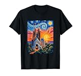 Sternenklare Pop-Art der Sagrada Familia in Barcelona T-Shirt