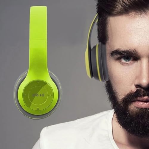 Image of 100% Best Matte Finish Headphone with BASS & Bluetooth Support Bluetooth & Wired Headset (Green, On the Ear)