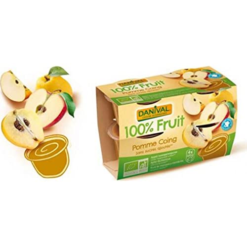 DANIVAL - POSTRE DE FRUTAS DE MANZANA 100% 4X100G