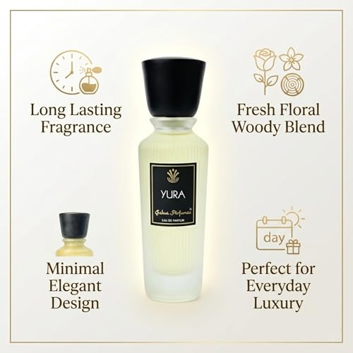 Image of Saba Yura Perfume 50ml for Men & Women | Long Lasting Unisex Fragrance | Woody, Saffron & Warm Spicy Notes | Premium Luxury Perfume for Office, Parties & Daily Wear
