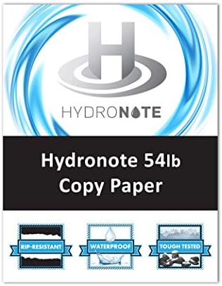 Hydronote Blank Copy Paper, Waterproof and Rip-Resistant, 8.5" x 11", 250 Sheets
