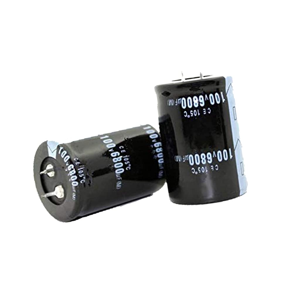 2Pcs 6800UF 100V Capacitor Electrolytic Capacitors 105 Degrees Radial 35x50mm