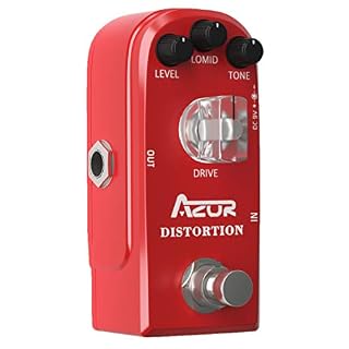 AZOR Pédale d’effet de guitare vintage avec True Bypass Classic en alliage d’aluminium Rouge - Les Beatles, Paul McCartney, John Lennon, RIngo Starr, George Harrison AZOR Pédale d'effet de guitare vintage avec True Bypass Classic en alliage d'aluminium Rouge – Image 4