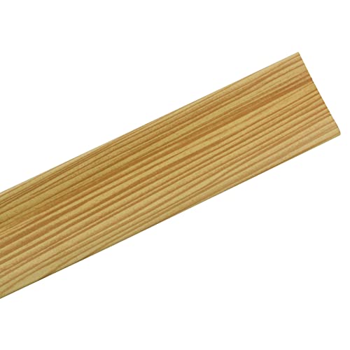 Amig - Tapajuntas para Suelo - 820 mm x 40 mm - Tira de Transición en Escalón y Adhesivo - Cubrecantos Embellecedor para Uniones de Madera, Parquet, Tarima, Mármol y Azulejo - Aluminio Pino
