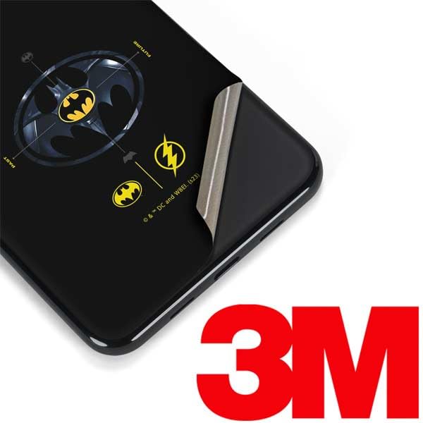 Skinit Decal Phone Skin Compatible with Google Pixel 3a - Officially Licensed Warner Bros The Flash Movie: Batman Multiverse Logos Design