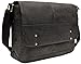 Produktbild TUSC Aaron Grau Leder Tasche Vintage Laptoptasche 15,6 Zoll 14 Zoll Herren Damen Unisex Umhängetasche Aktentasche Schultertasche für Büro Notebook Messenger Bag Laptop iPad, 38x28x9cm