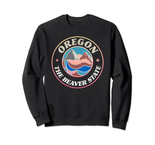 Oregon Retro Vintage Mountains & Outdoors Wilderness State Sweatshirt