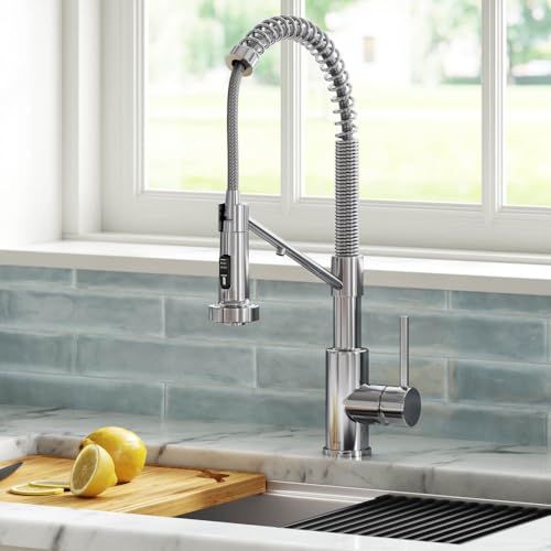 Image of Kraus KFF-1610CH Bolden 2-in-1 Commercial Style Pull-Down Single Handle Filter Kitchen Faucet for Reverse Osmosis or Water Filtration System, Chrome