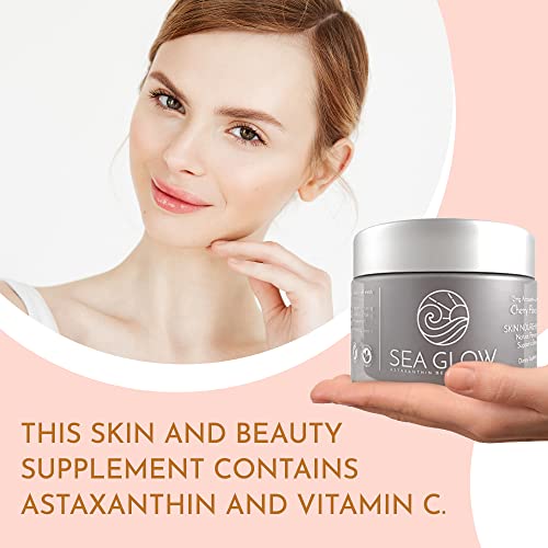 Sea Glow Astaxanthin Gummies With Vitamin C, Antioxidant-Rich Gummy Vitamins, Beauty And Skin Supplement, 12 Mg Astaxanthin Vitamin Supplements, Dairy And Gluten-Free, 28 Counts #TOP6