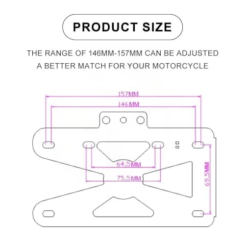 Support plaque immatriculation R18 avec LED pour modifier la moto - 4