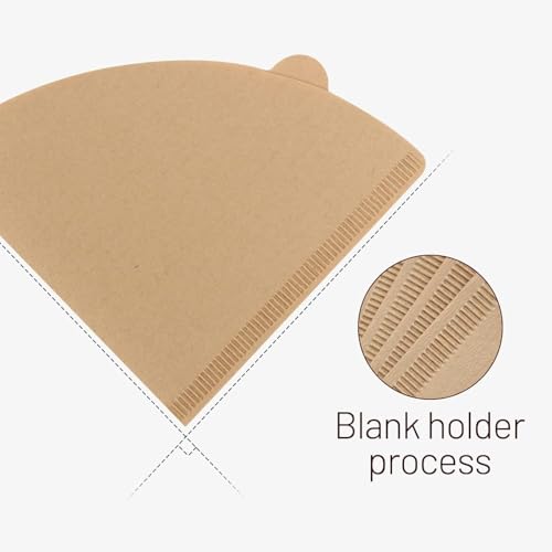 Image of TWYN Size 02 Unbleached Cone Filters,100 Count Disposable Natural Paper Filters for 2-4 Cup Pour Over and Drip Coffee Maker