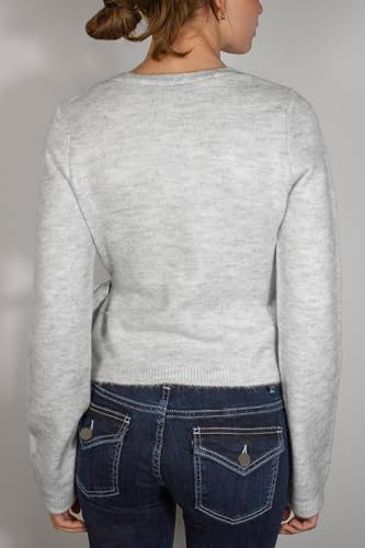 Women Y2K Wrap Cardigan Fairy V Neck Side Tie Long Sleeve Loose Fit Crop Sweater Top Preppy Fall Winter Knitwear3