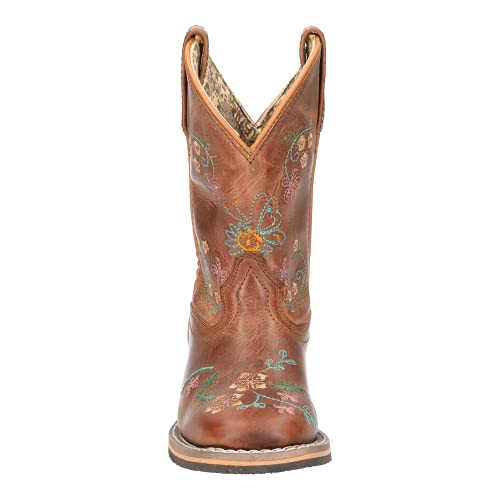 Smoky Children's Kid's Floralie Brown Leather Western Cowboy Boot4