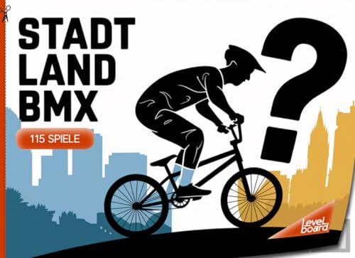 Stadt, Land, BMX - 115 Spiele: Stadt, Land, Fluss BMX - Spielblock BMX-Fahrer | Geschenkidee BMX-Rad - Quiz Spiel BMX-Fahrrad