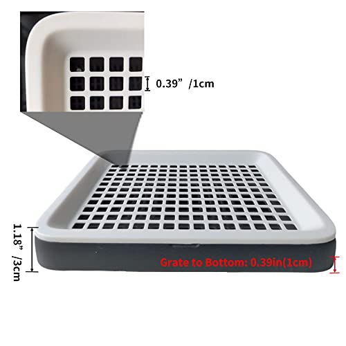 Kleintier Katzentoilette mit Rost - Dreieckiger Toilettentrainer für Kaninchen, Ratten, Meerschweinchen - Mesh Design Haustier Töpfchen