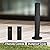 Portable Heater Outdoor Infrared 1500W 8 Heat Levels 8H Timers Carbon Fiber Tube Tip-Over&Overheat Protection IP45 Waterproof Electric Garden Heater, Deep Black
