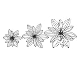 wanddeko blume metall '' Wandbild Wand/Dekoration Wand Blüte Metall Schwarz 44 cm 1 Stück Draht Blume Wand Dekoration zum Aufhängen
