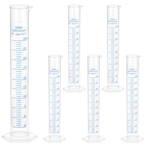 Cylindre gradué pour hydromètre scientifique de 250 ml, éprouvette plastique de mesure